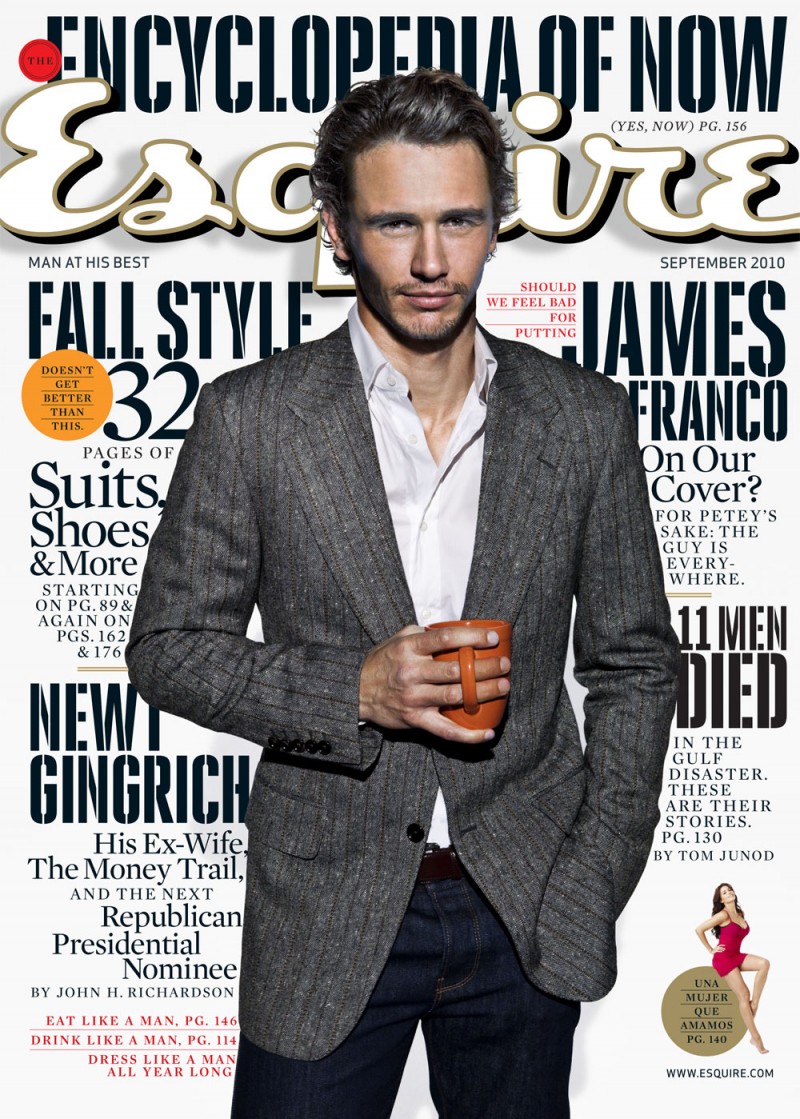 James Franco covers Esquire September 2010