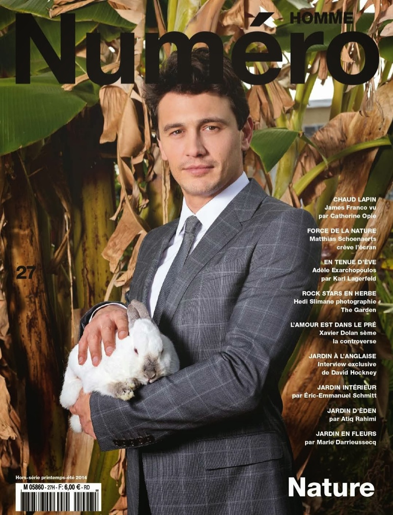 James Franco covers Numero Homme spring/summer 2014