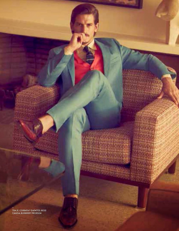 Jarrod Scott Models Classic Spring Fashions for El Palacio de Hierro