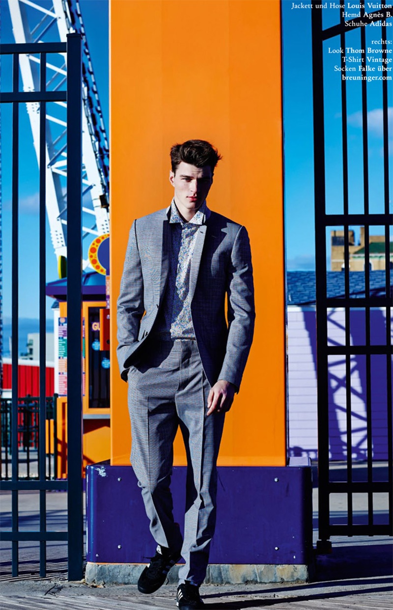 Nemanja Maksic + Arran Sly Go to the Fair for L’Officiel Hommes Germany
