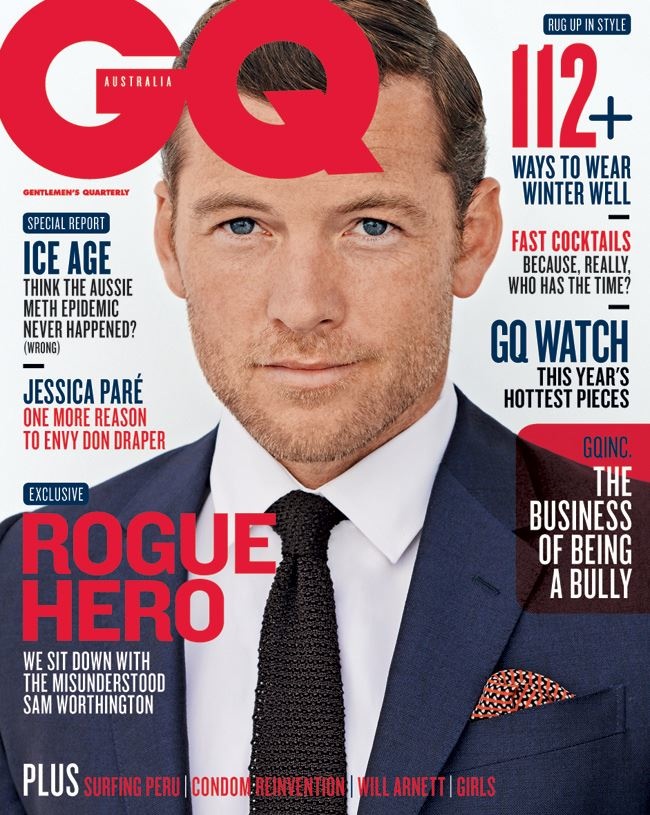 sam worthington gq australia cover