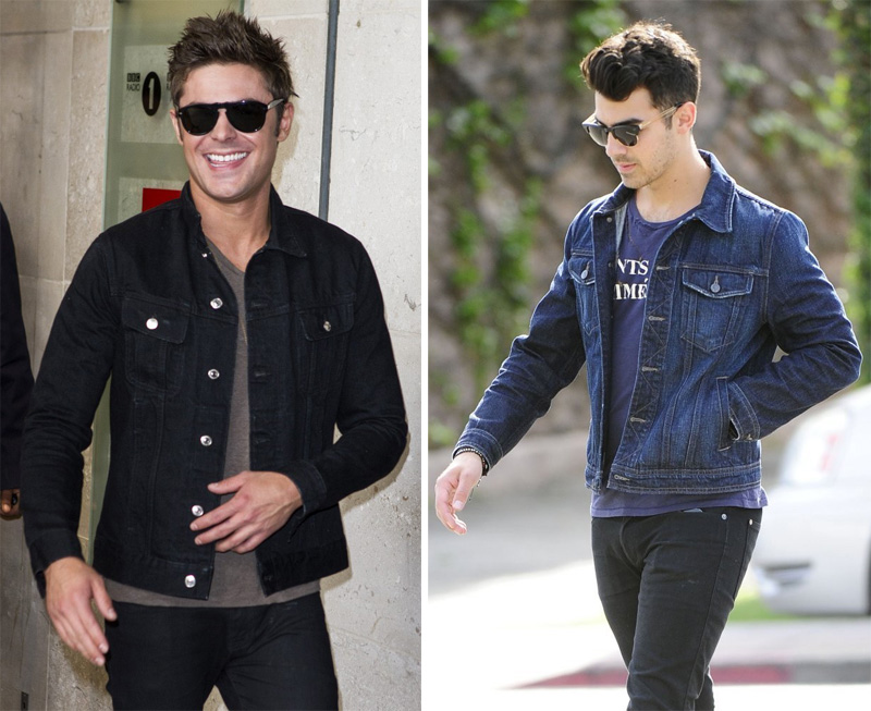 Style Watch: Zac Efron + Joe Jonas Sport the Denim Jacket