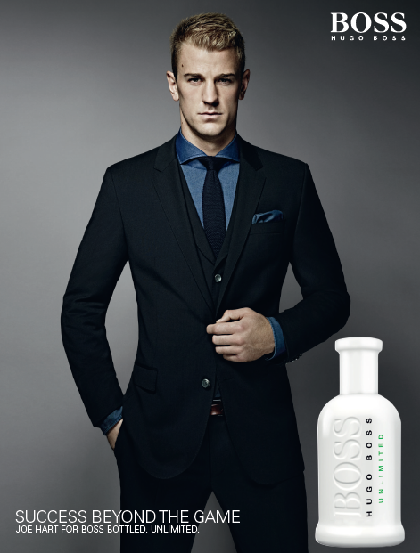 Goalkeeper Joe Hart fronts the campaign of Hugo Boss fragrance Boss Bottled Unlimited