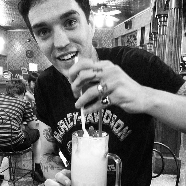 Josh Beech enjoys a vanilla ice cream float