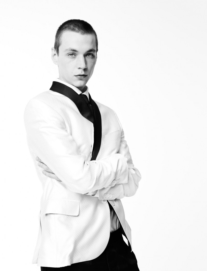 Yuri Pleskun wears clothes from Swarovski menswear nominee Todd Snyder