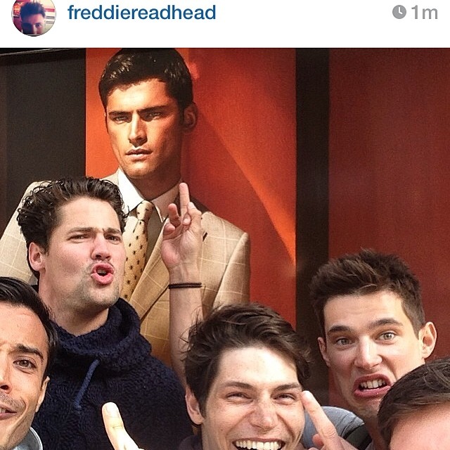 Sam Way, Danny Schwarz and more pose for an image poking fun at Sean O'Pry