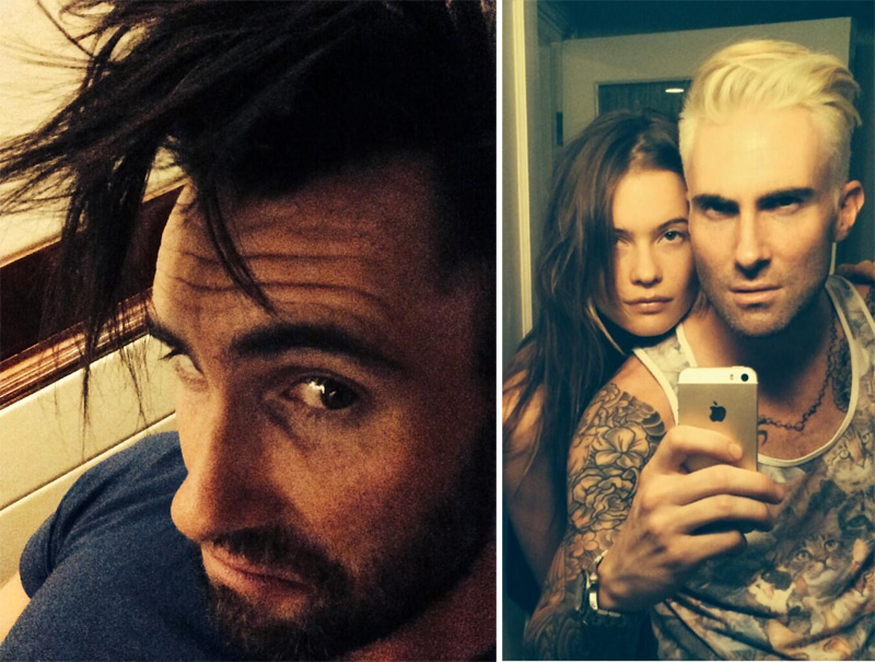 Adam Levine Short Straight Dark Mocha Brunette Hairstyle