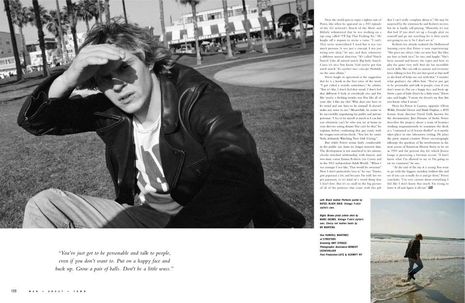 American Horror Story’s Evan Peters for Man About Town