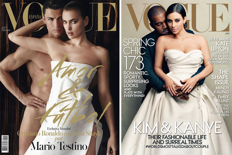 Vogue Faceoff: Which Wedding Cover is Better? Ronaldo vs West