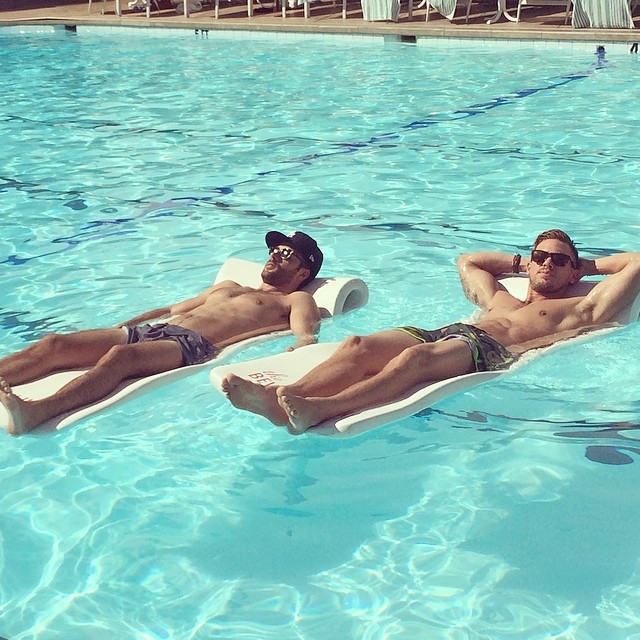 Adam Senn relaxes in sunny California