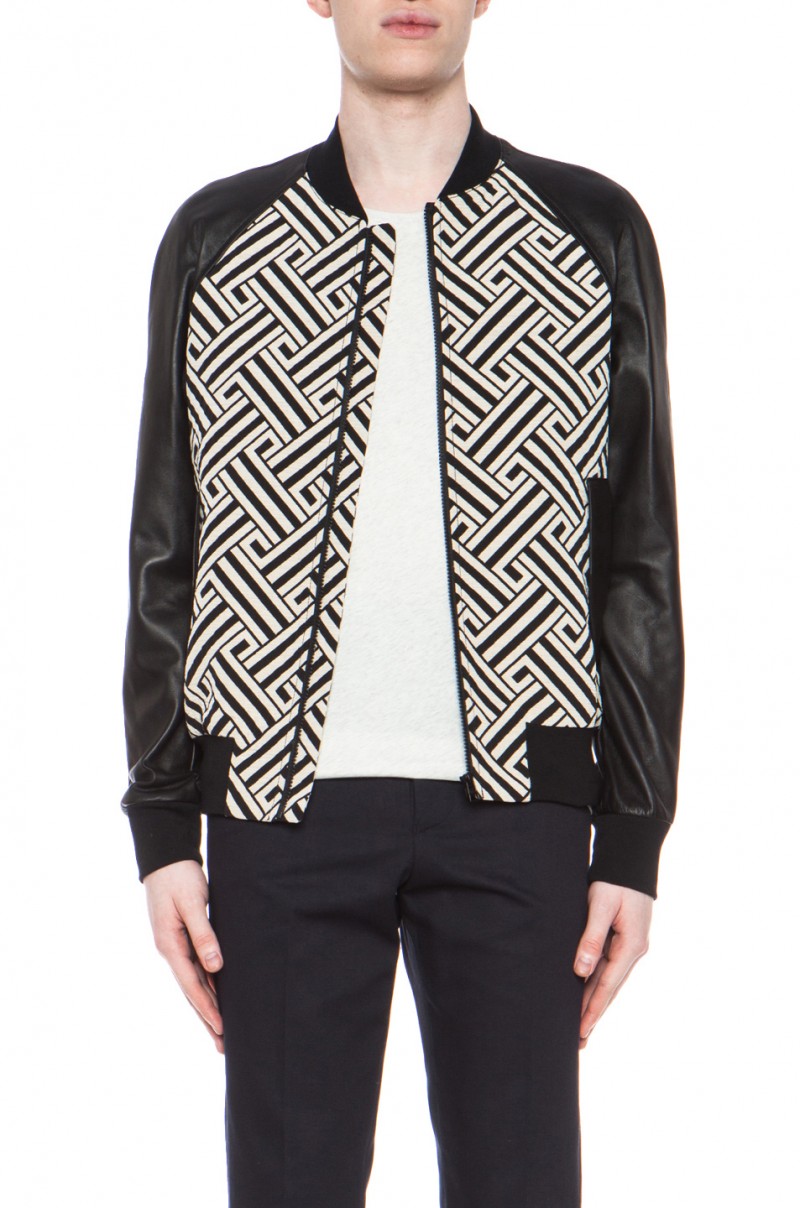 Ami Printed Cotton-Blend Bomber Jacket