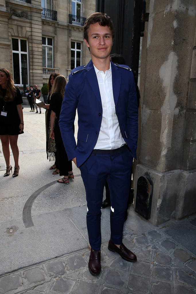 Ansel Elgort Wears Valentino to Label's Spring 2015 Show