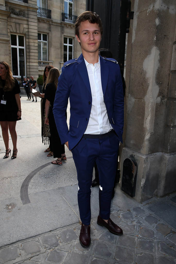 Ansel Elgort Wears Valentino to Label’s Spring 2015 Show