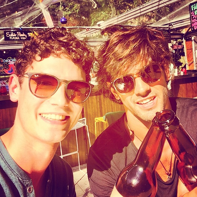 Models Arthur Gosse and Marlon Teixeira hangout