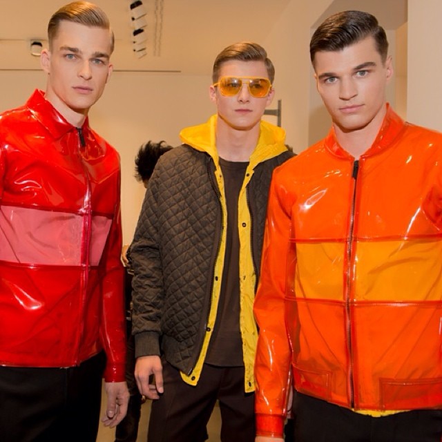 The colors were electrifying at Calvin Klein Collection's spring 2015 show.
