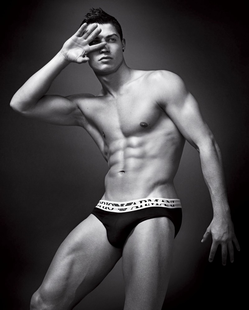 Footballer Cristiano Ronaldo poses for Emporio Armani Underwear ad