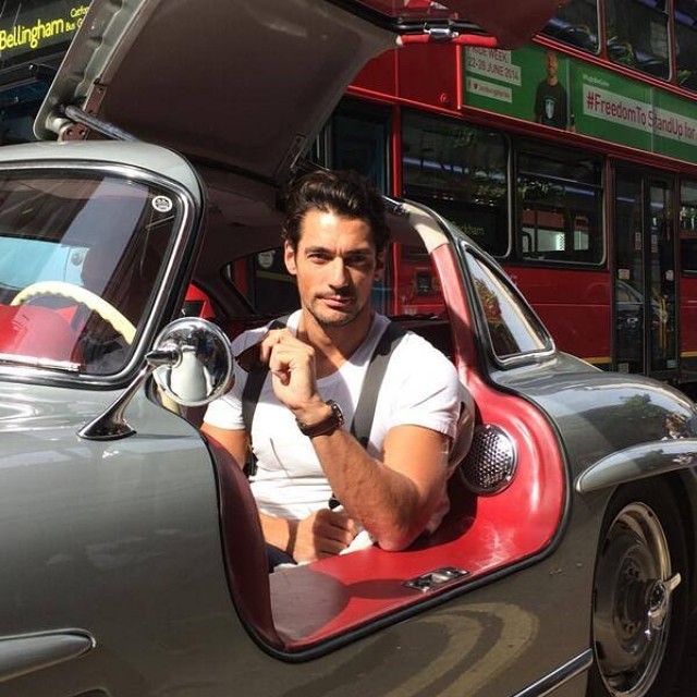 David Gandy is out and about test driving.