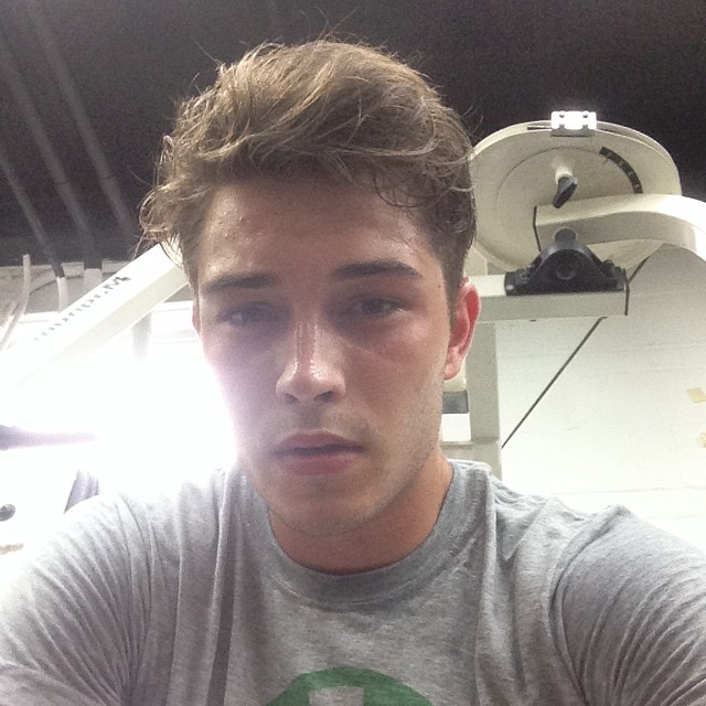 Brazilian model Francisco Lachowski hits the gym