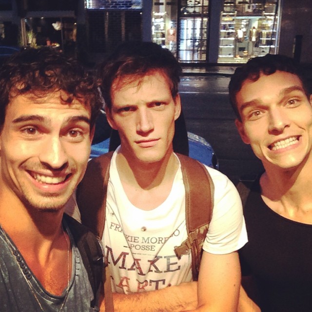 Gabriel Burger, Florian Van Bael and Alexandre Cunha find the time for a quick meet up. 