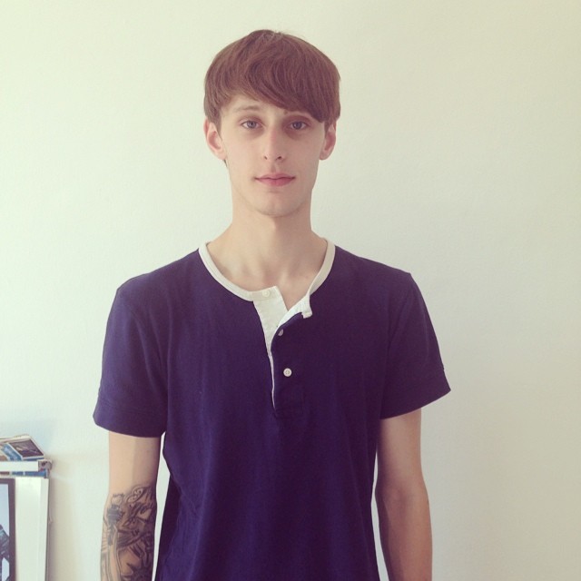 Jeremy Matos stops by his agency looking fresh faced.