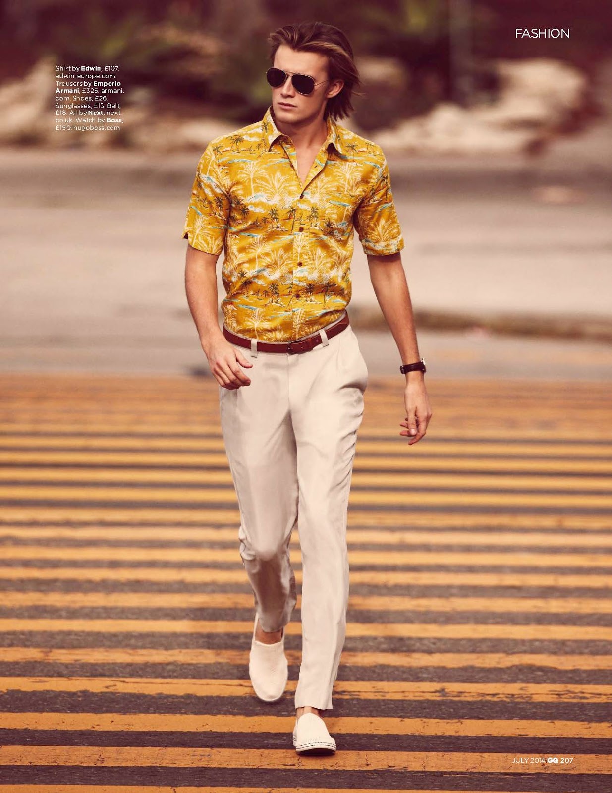Tropical Storm: Nick Wilson Sports Hawaiian Prints for GQ UK