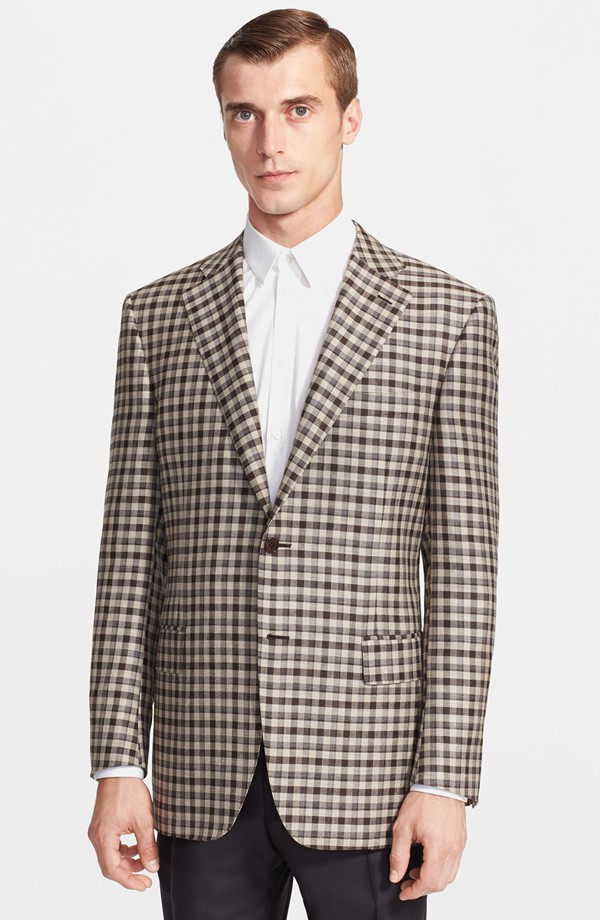 Clement Chabernaud wears Canali plaid sportcoat from Nordstrom