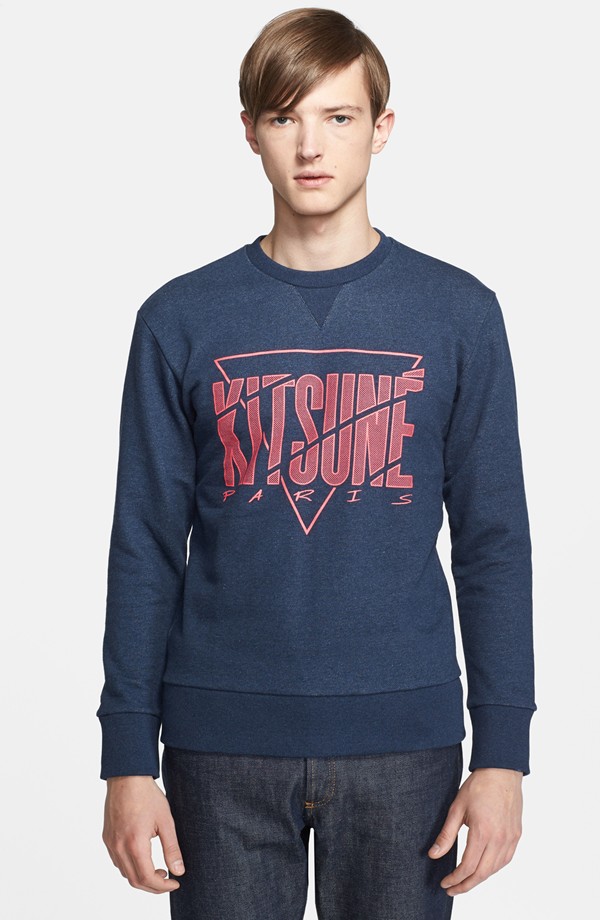 Abel Van Oeveren wears Maison Kitsune sweatshirt from Nordstrom