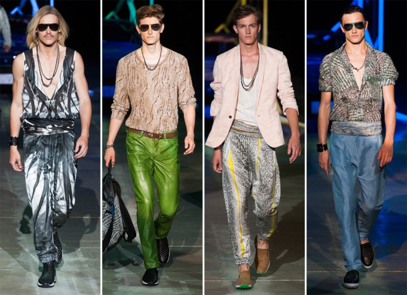 Roberto Cavalli Spring/Summer 2015: The designer brought Miami to Milan with a retro 70s explosion that carried with it the house's signature charm.