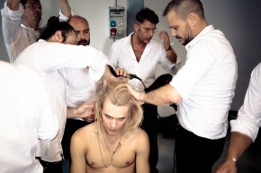 Roberto Cavalli Spring Summer 2015 Behind the Scenes Menswear 014