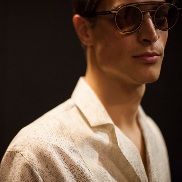 A close-up of Salvatore Ferragamo's spring 2015 frames.