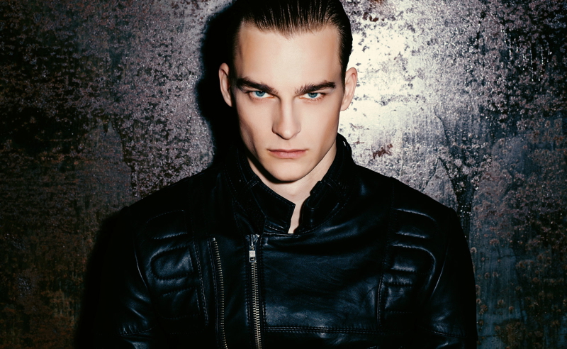 Thorben wears leather jacket Surface to Air.