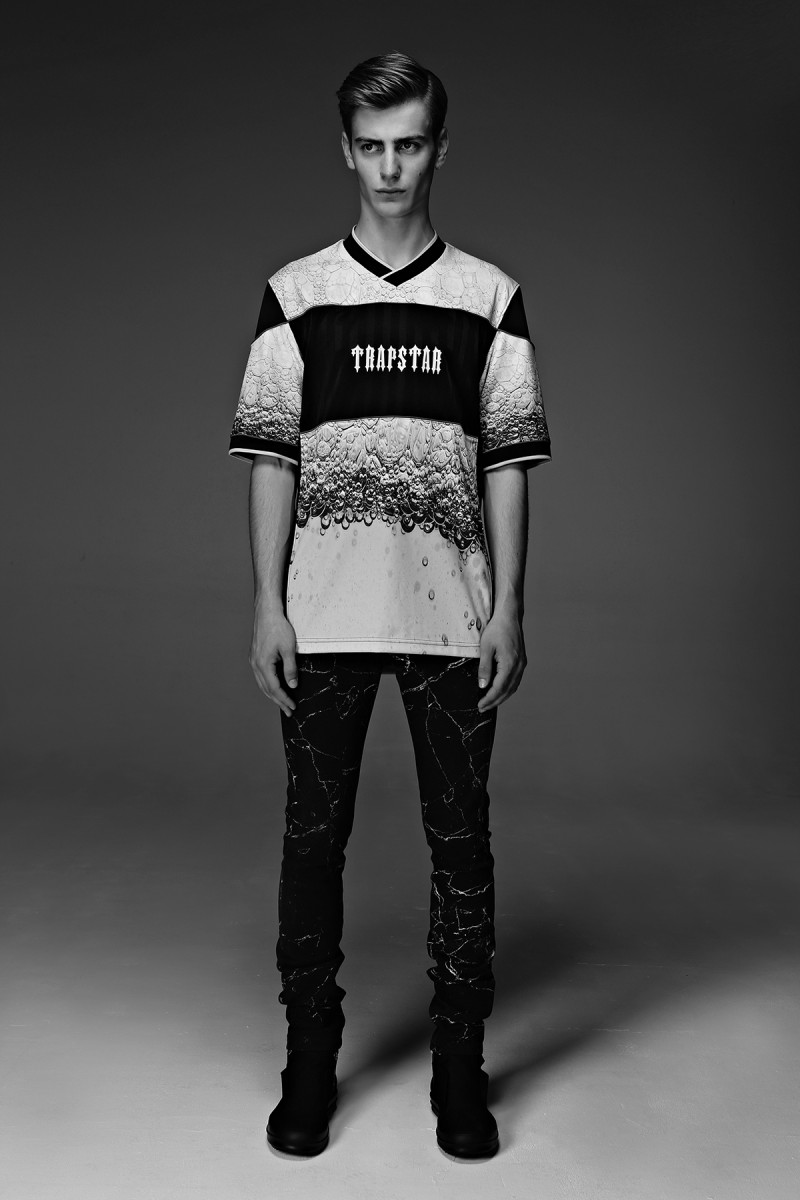 Trapstar Red Line at Harvey Nichols - Bubble Football T-Shirt - £145