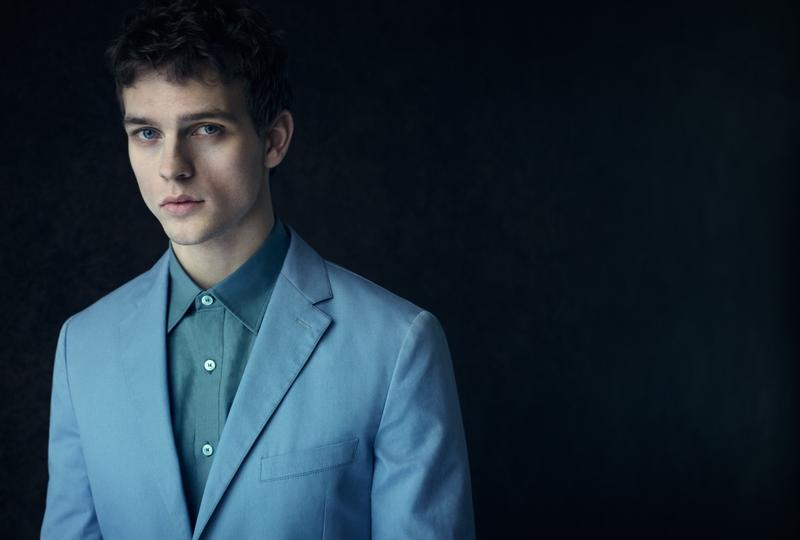 Benjamin Eidem Models Blue Designs for The Greatest Cover Story