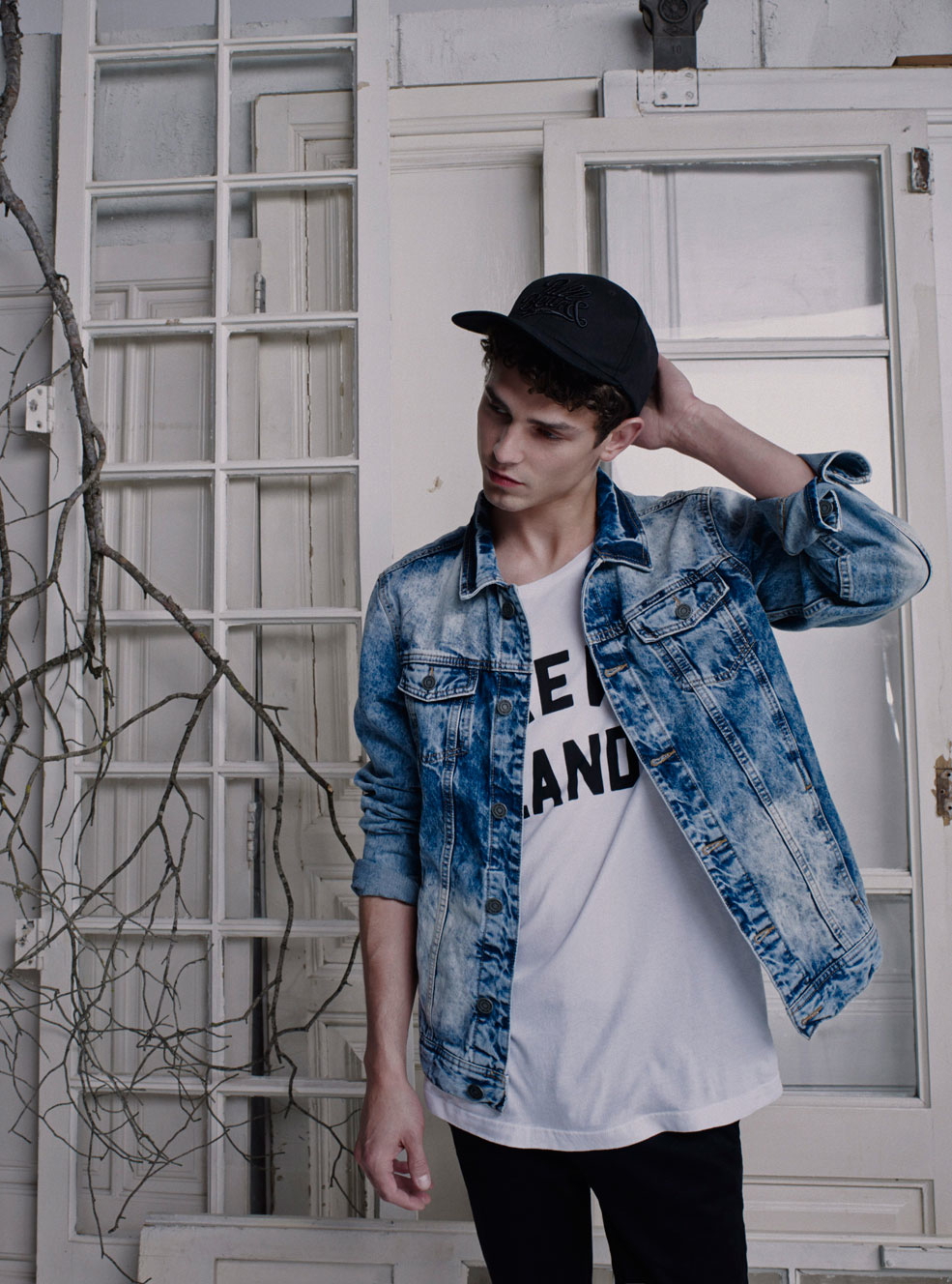 Arthur Gosse Sports Denim Looks for Pull & Bear
