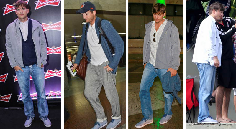 Ashton Kutcher in Lacoste Imatra ESS Sneakers