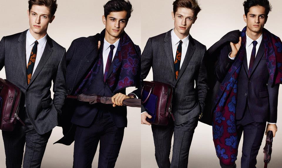 Callum Ball + Tarun Nijjer Don Suiting for Burberry Fall/Winter 2014 Campaign