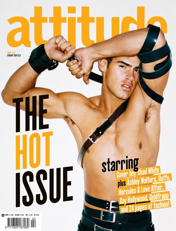 Chad White covers the February 2008 issue of Attitude magazine, connecting with photographer Matt Irwin.