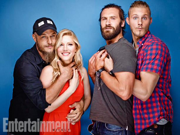 Travis Fimmel, Katheryn Winnick, Clive Standen and Alexander Ludwig from 'Vikings'