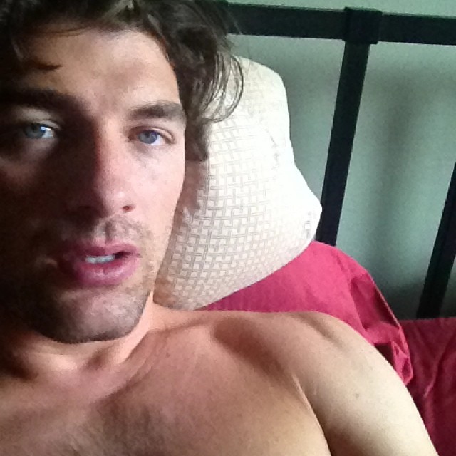 Cory Bond spends a lazy day in bed.
