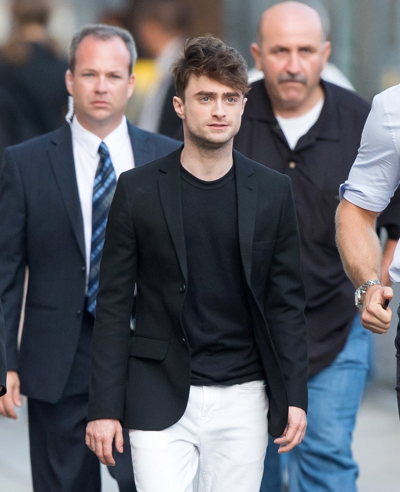 Daniel Radcliffe is Effortless in Black Blazer + White Jeans
