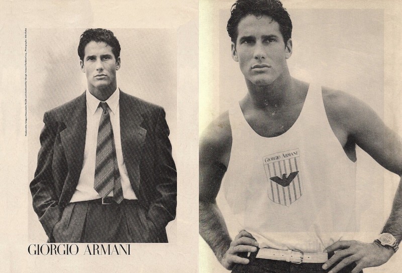 Bill Quinn by Aldo Fallai for Giorgio Armani fall/winter 1985 campaign.