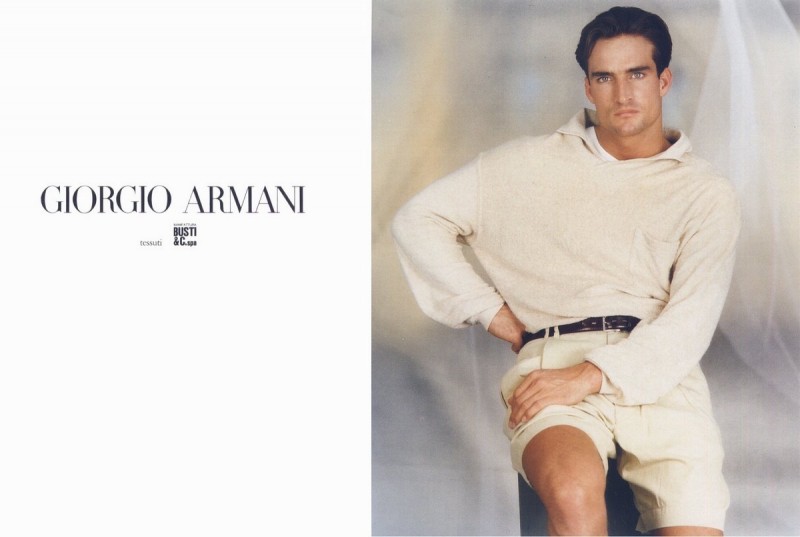 Burke Hudson by Aldo Fallai for Giorgio Armani spring/summer 1988 campaign.