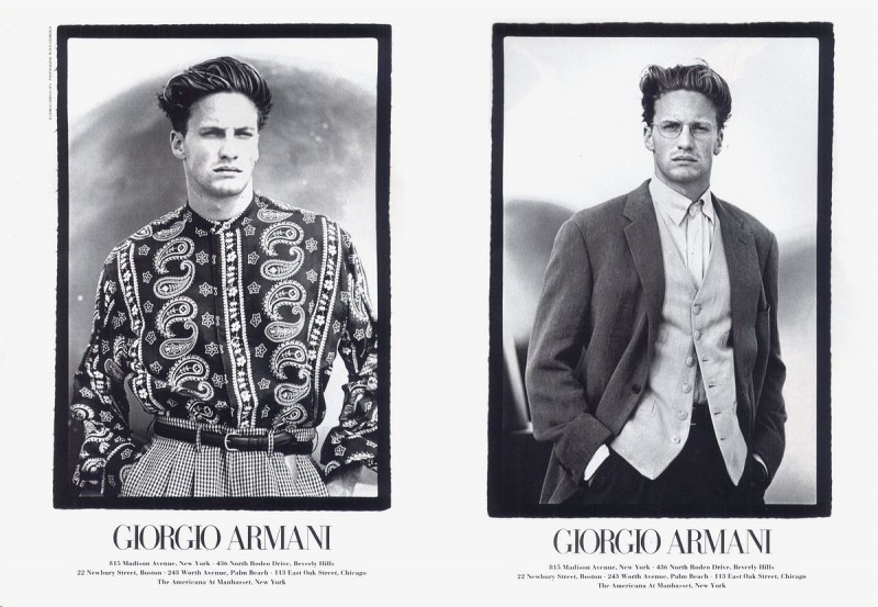 Jeff Forney by Peter Lindbergh for Giorgio Armani spring/summer 1993 campaign.