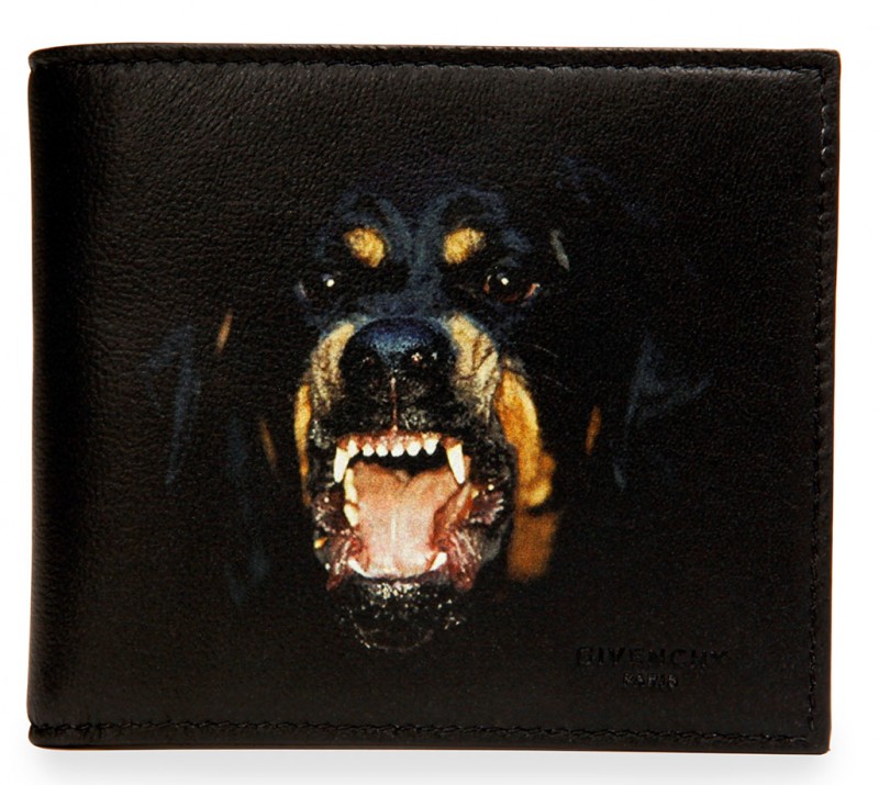 Givenchy Rottweiler Nylon Bi-Fold Card Case, Black