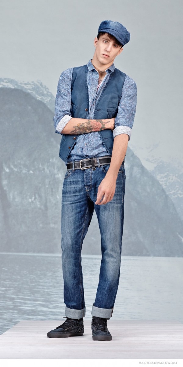 Hugo Boss Orange Revisits Men's Denim Styles for Fall/Winter 2014