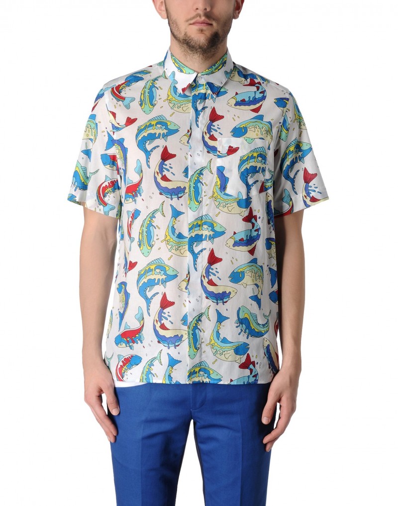Kenzo fish print short-sleeve shirt