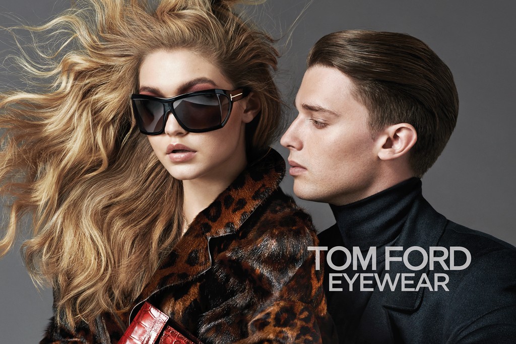 Tom Ford fall-winter 2014 campaign featuring Patrick Schwarzenegger and Gigi Hadid