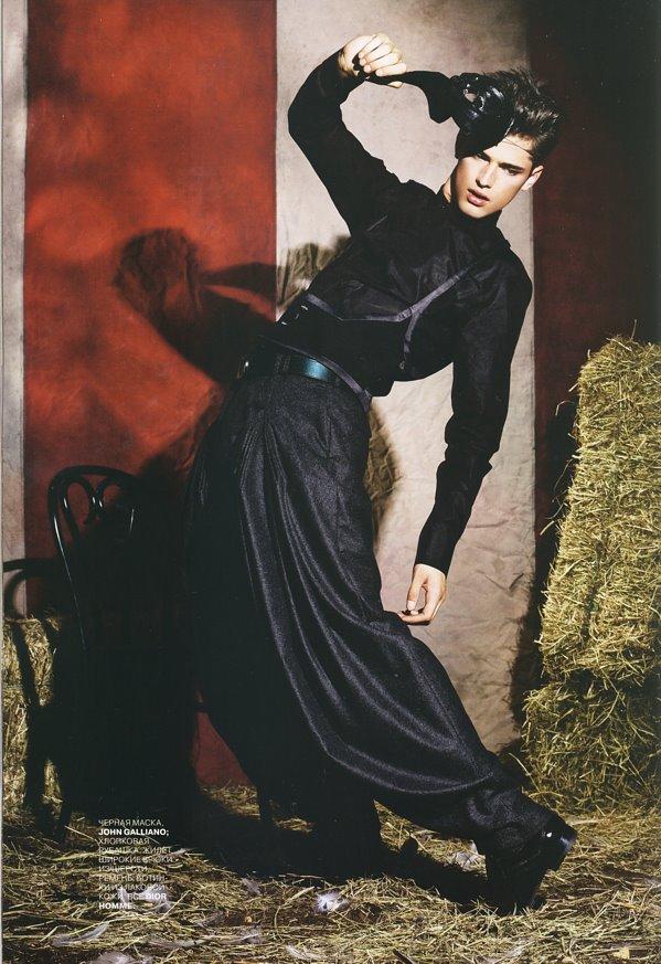 Sean O'Pry pumps up the volume for this shot by Arnaldo Anaya-Lucca. GQ Style Russia Fall/Winter 2008.