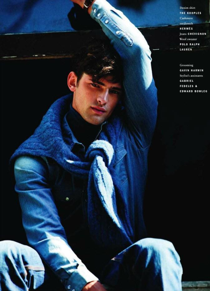 Sean O'Pry is cool in blue for Vogue Hommes International fall/winter 2011. Photo by David Armstrong.