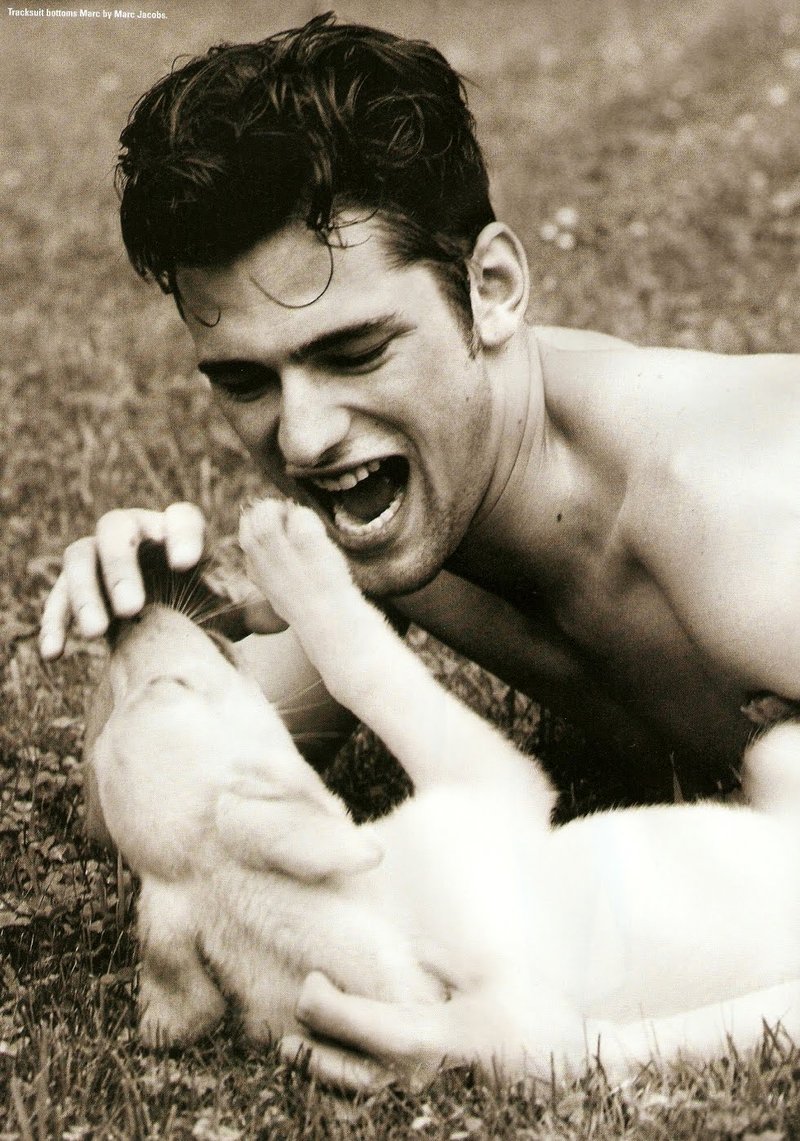 Sean O'Pry gets playful for i-D's October 2009 issue. Photo by Matt Jones.
